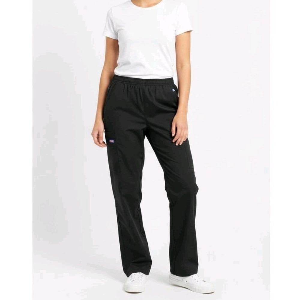 Cherokee Women's‎ Elastic Waist Utility Scrub Pant 4200 2XL Black Scrubs Bottoms